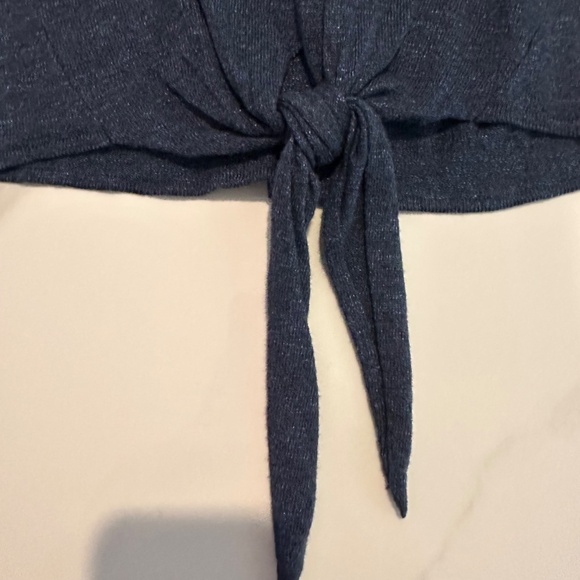 NWT! ALICE + OLIVIA BLUE COTTON JACINDA TIE FRONT TANK TOP XS - Picture 8 of 8